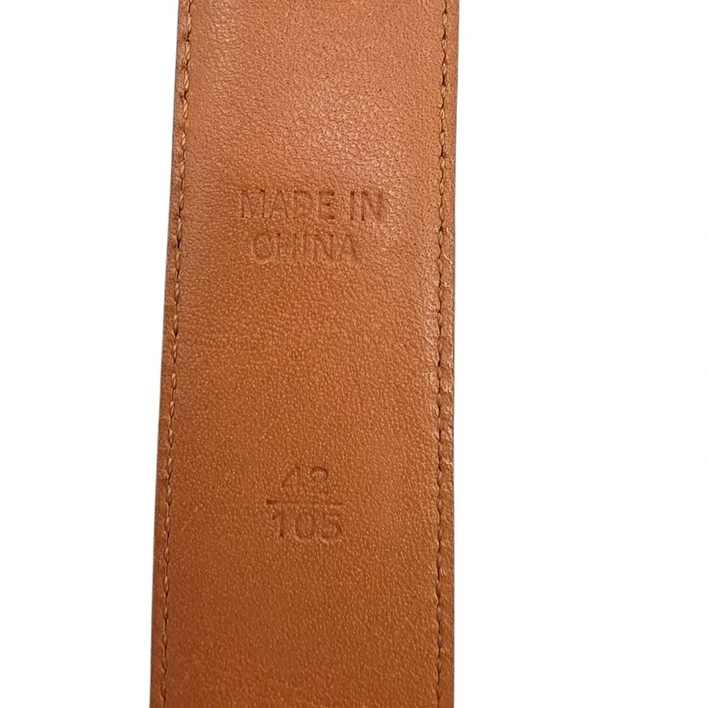 Polo Ralph Lauren Mens 42 Black Pebbled Leather Belt